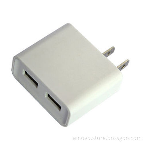 Dual USB Home Charger for Mobile Phone, 5V DC/2A, 100-240V AC, Small Size, New